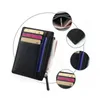 1 Pc Small Men Wallet Women Zipper Coin Pocket Ultra Thin Wallet Mini Leather Card Holders 8 Card Slots Purse 6 Colors