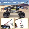Motorized Rebel Tow Truck Building Block Doomsday Drag Trucks Climbing Car Model Mould King Remote Control APP Kids Christmas Gifts Birthday Toys For Children