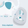 Mjukt silikon Vattentät Baby Bibs Babies Solid Food Feeding Stuff Cartoon Dinosaur Print Girl Boy Burp Cloths