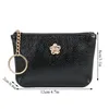 Mode cuir femmes portefeuille pochette une fermeture éclair femme courte petite fleur porte-monnaie nouveau Design doux Mini carte sac de caisse