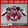Kit carrozzeria per YAMAHA YZF-1000 YZF-R1 YZF1000 YZFR1 00 01 02 03 Corpo 83No.147 YZF R1 1000CC 2000-2003 YZF 1000 CC R 1 2000 2001 2002 2003 Carenatura moto rosso metallizzato