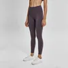 L-32 Yoga Leggings Cintura alta Ginásio Roupas Mulheres Legging Cor Sólida Calças Casuais Running Fitness Exercício Treino Pleno Comprimento Treino