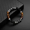 Beaded Strands Magnetic Tiger Eye Armband T för älskare Hematit Stenarmele Hälsovård Magnet Män kvinnor Hjälp viktminskningssmycken Kent22