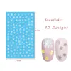 2021 NEUE Weihnachten Slider Nail art 3D Aufkleber Dekoration Schneeflocke Nail art Aufkleber DIY Maniküre Transfer Aufkleber Folie Weihnachten GIF