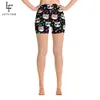 LETSFIND 2020 Summer Women Short Pants Fashion 3D Cats Digital Print Plus Size Stretch Casual Leggings Polyester Q0801