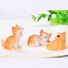 Résine Cat Dog Pig Cartoon Mode miniature figurine Figure d'action Fixé Play Kitchen Toy Doll House DIY ACCESSOIRES BABY CADEAU C0220