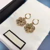 Pendientes de flores de diamantes Pendientes de cristal con letras Pendientes especiales de lujo Todo fósforo Ocasión Joyería de lujo Charm2855295