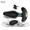 NXY Anal toys Big Plug Vibrator Remote Control Butt 10 Modes Prostate Massager Sex Toys Black Silicone Adult for Men Women 1125