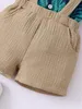 Baby Tropical Imprimir Curva Camisa Pinafore Shorts ela