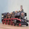 Dekoratif nesneler figürinler buhar retro yaratıcı süslemeler el yapımı demir lokomotif pratik hediye ev dekorasyon modeli vintage minyatur