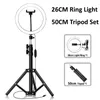 Oświetlenie Selfie Ring Light Photography Led Rim lampy z uchwytem mobilnym Obsługa statywu statywu Ringlight do transmisji wideo na żywo