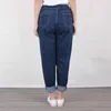 Jeans Woman Plus Size Harem Pants High Elastic Waist Softener Loose Lady Denim 5xl 6xl 7xl 210708