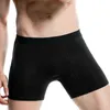 Underpants Men 5Pcs/lot Long Boxer Mens Underwear Cotton Man Boxers Solid Flexible Shorts calzoncillos hombre boxer marca H1214