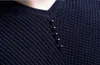 2021 mode Frühling Herbst V-ausschnitt Pullover Pullover Männer Slim Fit Langarm Hemd Mann Wolle Robe Pull Homme Gestrickte Pullover y0907