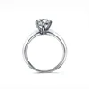 Classico oro bianco 14K 1ct 2ct 3ct Moissanite gioielli con diamanti Trendy Wedding Party Engagemen Anniversary Ring