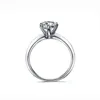 Klassieke 14K wit goud 1CT 2CT 3CT MOISSANITE DIAMANTE Sieraden Trendy Bruiloft Engagemen Anniversary Ring