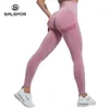 Salspor Kadınlar Yüksek Bel Tayt Spor Bayanlar Için Seksi Kabarcık Butt Spor Spor Egzersiz Tayt Push Up Fitness Kadın Leggins 210928