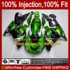 yeşil ışık Fairing KAWASAKI ZZR1400 ZX 14R 2006 2007 2008 2009 2010 2011 49HC.9 ZX14R ZZR1400 ZX14R 06 07 08 09 10 11 için OEM Enjeksiyon