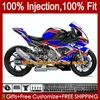 Форма для впрыска тела для BMW S1000 S-1000 S 1000 RR 2019 2020 S-1000 S 1000 RR 2019 2020 2021 Кузов 21Но.94 S 1000RR S-1000RR S1000-RR 19-21 S1000RR 19 20 21 22 OEM Обтекивание 100% Fit Blue Carbon