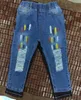 Denim Jeans For Boy Novelty Spring Autumn 2 3-8 9 10 Years Teenage Children Hole Elastic Kids Baby Long Pants 210529