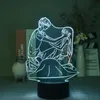 Luzes noturnas acrílico 3D LED Nightlight Anime Fruits Basquete Figura Luz de mangá para criança Presente de aniversário da criança Decoração de cabeceira De256b