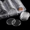 60Pcs Clear Collection Coin Capsules 41mm Transparent Eagle Coin Protector Case Storage Box Round Coin Holders Containers 210315