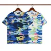 2022 Mens T-Shirts Crew Neck Loose Color Printed Short Sleeve Top Breathable Street Hip Hop Style Tees Various Color Styles