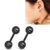 16G Gold color Black Stainless Steel Labret Ring Ear Nail Tongue Nipple Bar Rings Barbell Earring Body Piercing