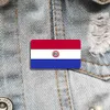 10st Paraguay National Flag Brosch mode lapel pin för kvinnor och män ryggsäckar kläder patriotiska dekor akryl märken