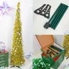 Juldekorationer Holiday Decoration Pålitlig 1,5m Fem-spetsig Star Decor Xmas Tree Slitstarka Tinsel Eye Catching For Party