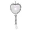 50 Sztuk / partia Love Key Wisiorek DIY Photo Wisiorki Rhinestone Stop Wisiorek Walentynki Prezenty Nie zawiera łańcucha XD24574