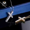 Msi fashion hiphop14k real white gold yellow gold Lab diamond necklace278Z9293858