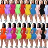 Projektanci Kobiety Letnie Dresy Sportowe Garnitury Odzież Proste Sexy Panie Nosić Solid Color Osobowość Dwa kawałek
