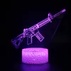 3D Jogo Setup Rifle LED Night Luzes USB Gamer Luzes Table Lâmpada CS Gaming Quarto Decoração de Quarto para Meninos Presente de Aniversário