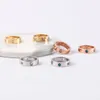 6 diamants couple de haute qualité anneau diamant titane en acier bijoux de la Saint-Valentin Taille de cadeau 6-11