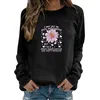 Felpe con cappuccio da donna Harajuku Donne sovradimensionate Casual Round Collo rotondo Plus Size Top Donna Stampata Pullover Felpa PullOver Top Abbigliamento