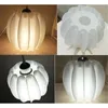 Lampa täcker nyanser vit d18cm d30cm pumpa skugga ersättning d4cm öppning diy lampskärmskåpa för e27 hängande skrivbord belysning