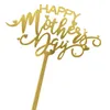 Party Happy Mothers Day Cake Topper Acrylic Rose Gold Bästa Mamma Någon BirthdayDecoration Mors dag Bageri leverans dwe5024