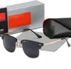 Óculos de sol redondos de marca de design clássico de metal armação dourada homens espelho lente de vidro óculos de sol com caixa 3016-a