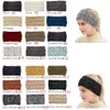 CC Hairband Renkli Örme Tığ Büküm Kafa Kış Kulak Isıtıcı Elastik Hairbands Bayanlar veya Kızlar için Geniş Saç Aksesuarları