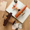 Wooden Vintage Handmade Airplane Scale Model Ornaments Decor Creative Home Desktop Retro Aircraft Decoration Toy Gift Collection 211105
