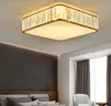 Luxe Moderne Minimalistische Vierkante Crystal Plafond Kroonluchter Slaapkamer Woonkamer Studie Dining LED-verlichting