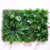 24 stks / partij Groene kunstmatige plant muur eucalyptus gazon plastic gras DIY op maat gemaakte balkon hotel winkelcentrum landschap wanddecoratie