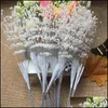 Fournitures de Fête de Fête Jardin Décoratif Fleurs Couronnes 20 Pcs Perles Perles Fil Tiges De Mariage Décoration Diy Bijoux Aessories Bouq De Mariée