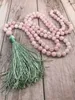 108 Collier de perles Mala Quartz Collier noué Yoga Mala Méditation Perles Bijoux pour hommes Colliers de prière Colliers de gland X0707