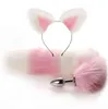 Nxy Anal Toys Fox Tail Sex Butt Plug Set with Hairpin Kit Butplug Prostate Massager for Couples Cosplay 1218