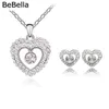 Boucles d'oreilles collier BeBella ensemble de bijoux de mode cristal fabriqué avec tchèque pour les femmes cadeau