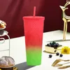 Muggar Dubbelskikt Durian Cup Diamant Radiant Straw Stor Kapacitet Kaffe Sommar Kall Tumbler Studded 710ml