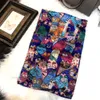 [Bysifa] Novo azul rosa 100% lenço de seda xaile acessórios de moda bonito desenho animado gato puro lenço de seda cair inverno longo lenços q0828