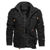 Autumn Winter Men Fleece Tough Guy Masculine Jacket Coats Casual Thickened Hooded Outdoor Military Jackets Top 211126